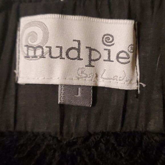 MUD PIE CROCHE DRESS SIZE L BLACK - Picture 2 of 9